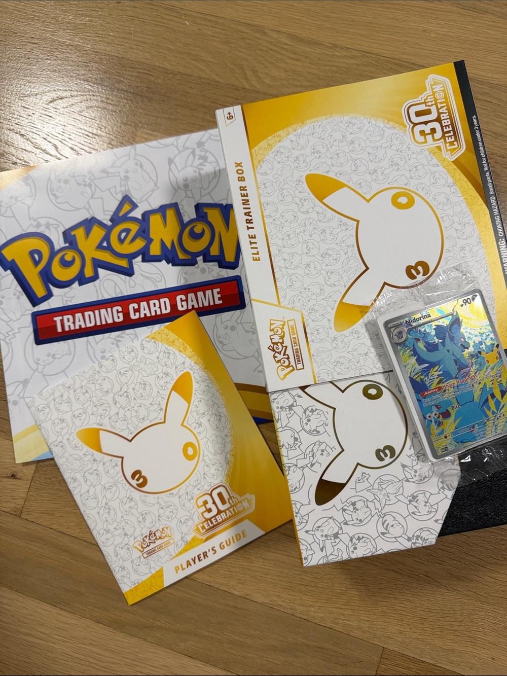 Pokemom 30th Celebration EMPTY ETB, Poster, Player Guide, Promo Cards